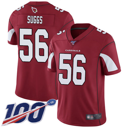 Arizona Cardinals Limited Red Men Terrell Suggs Home Jersey NFL Football #56 100th Season Vapor Untouchable